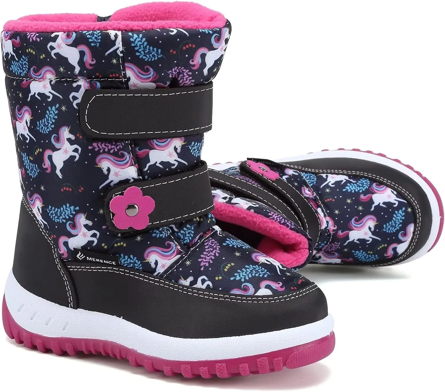 CIOR Winter Snow Boots for Boy and Girl Outdoor Waterproof with Fur Lined(Toddler/Little Kids)