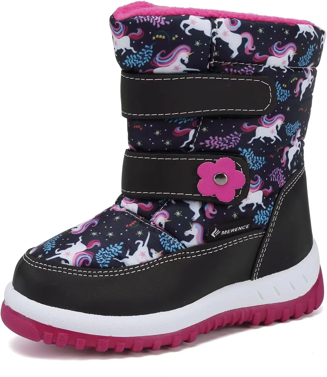 CIOR Winter Snow Boots for Boy and Girl Outdoor Waterproof with Fur Lined(Toddler/Little Kids)