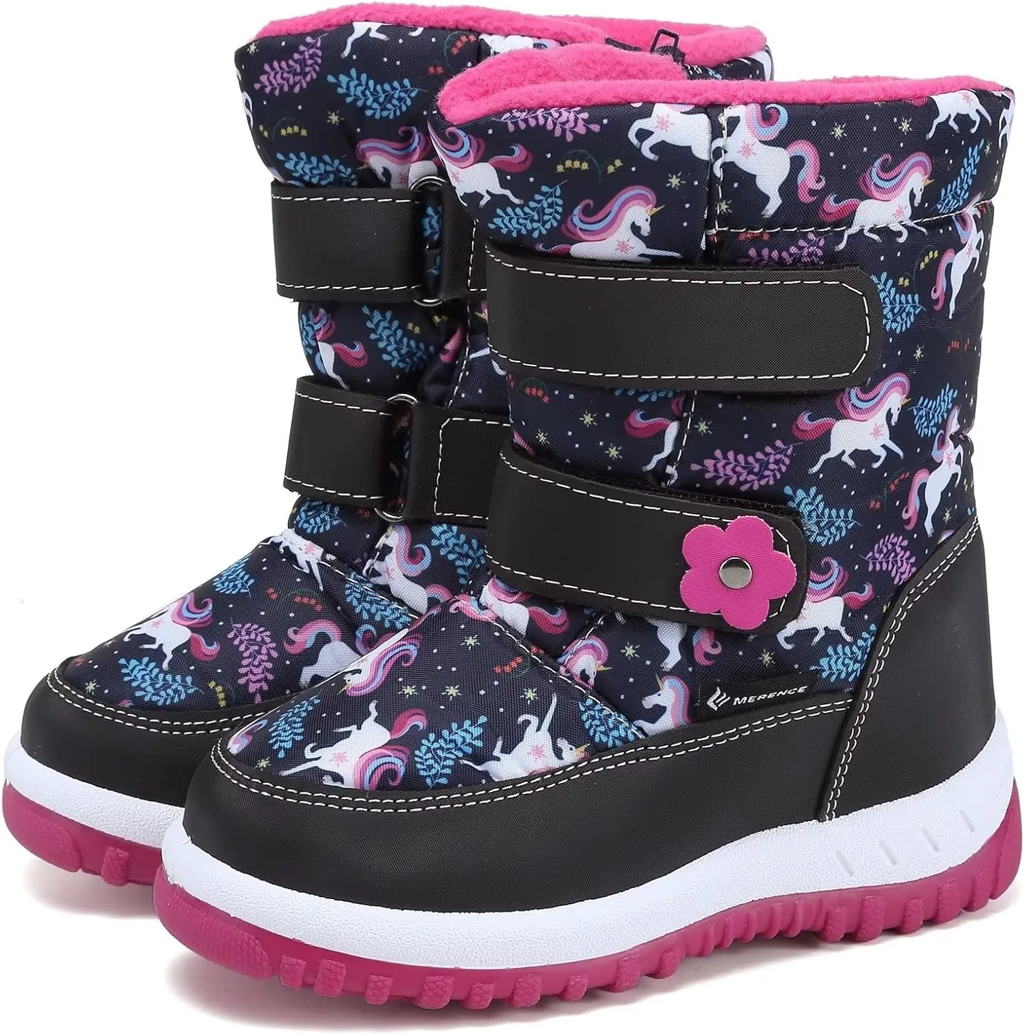 CIOR Winter Snow Boots for Boy and Girl Outdoor Waterproof with Fur Lined(Toddler/Little Kids)