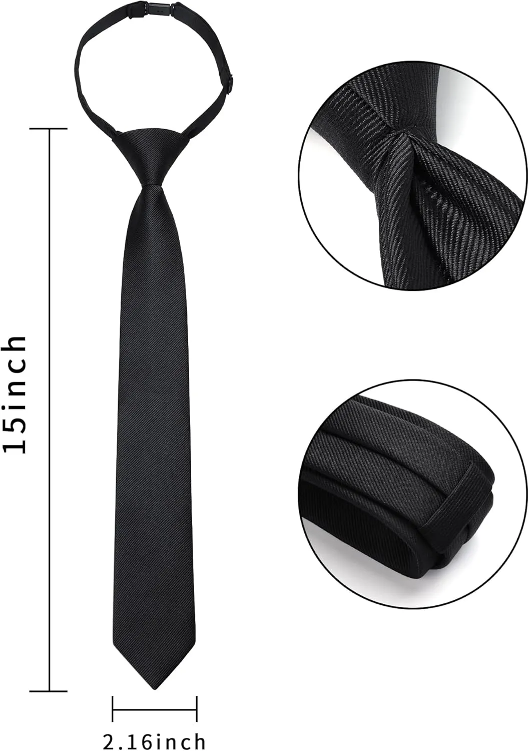 Enlision Boys Ties Solid Color Pre-Tied Kids Necktie for Age 8-12 Adjustable Woven Formal Kids Tie Wedding School Graduation