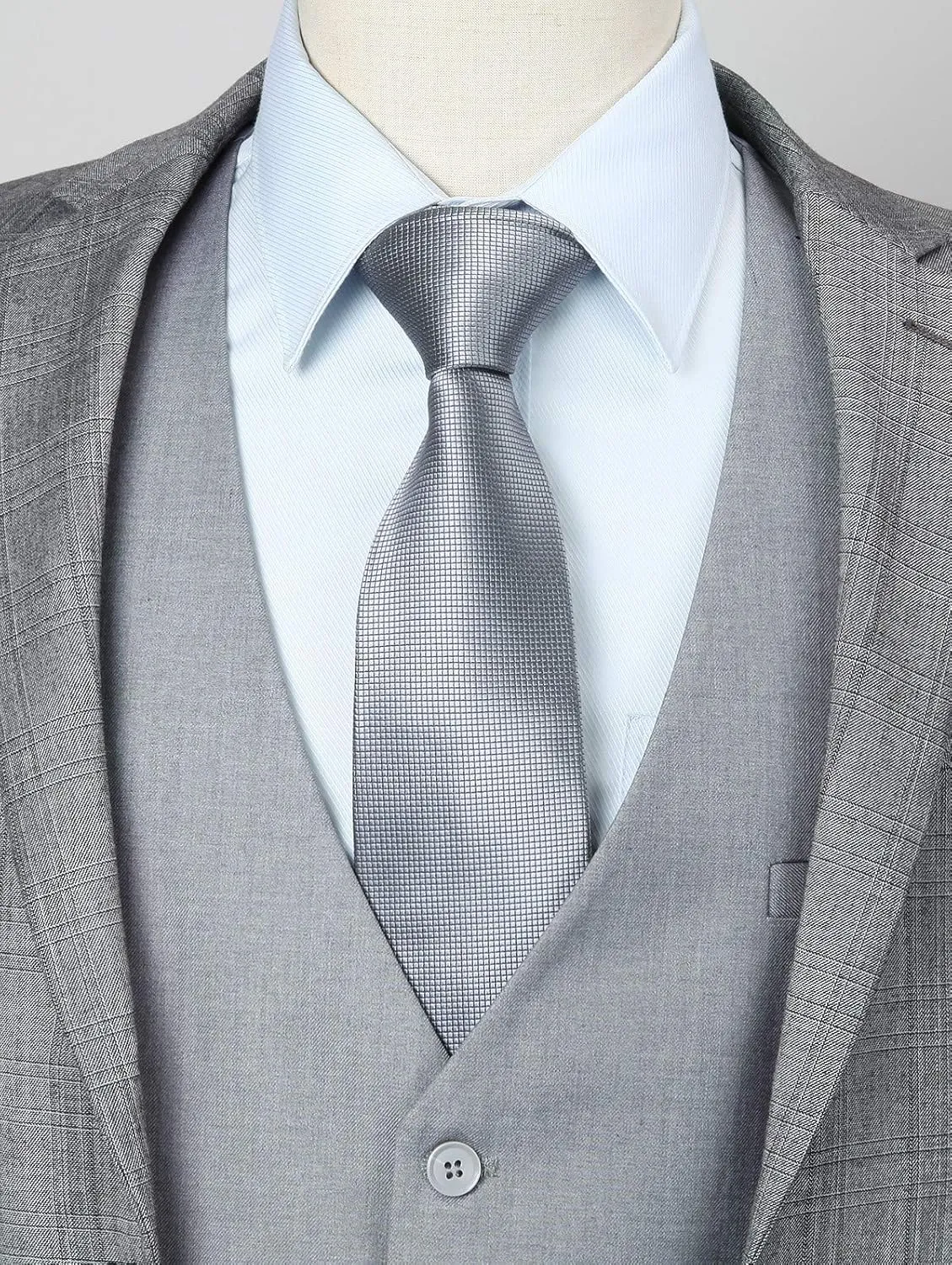 Enlision Men's Suit Vest Business Formal Dress Waistcoat Solid Color Vest for Suit or Tuxedo