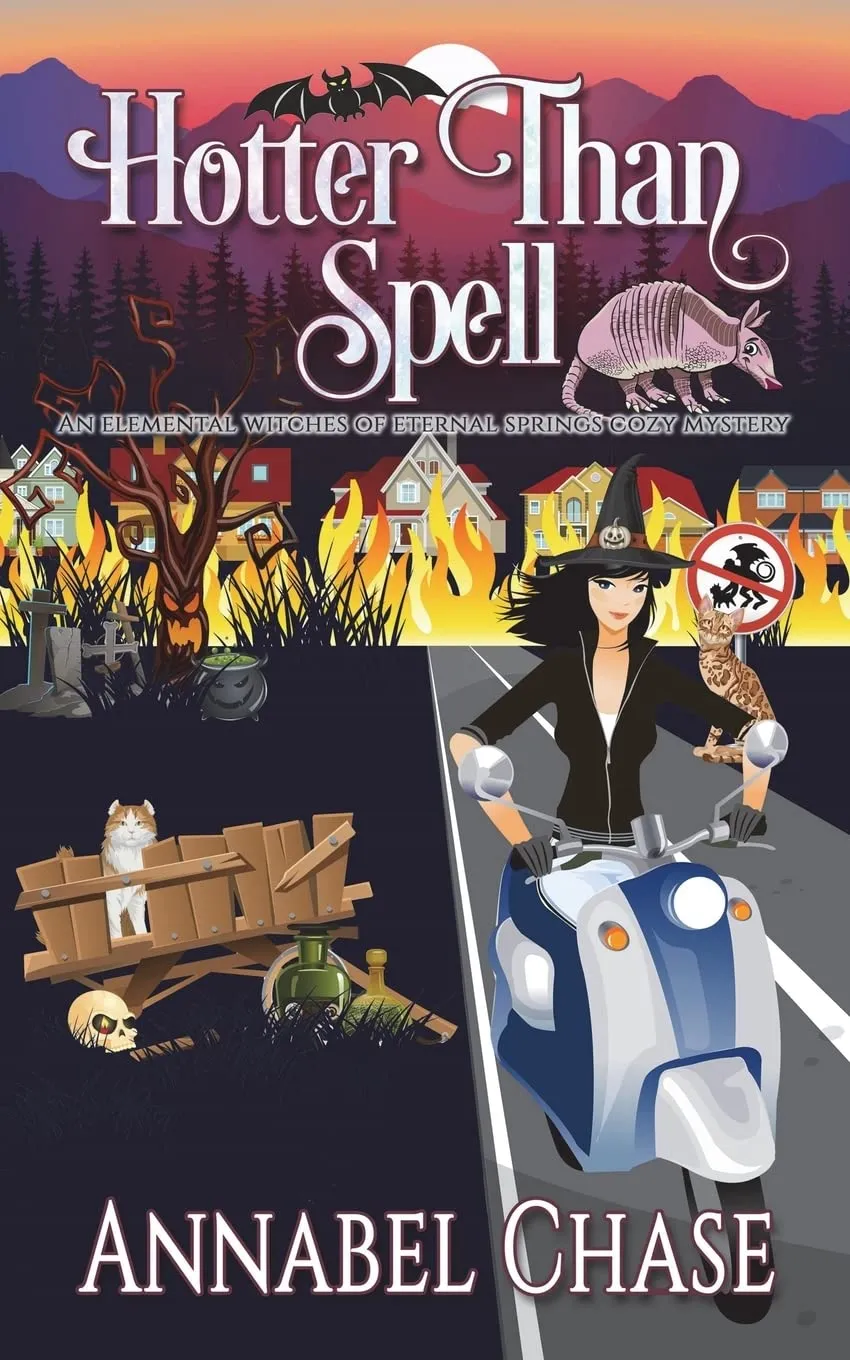 Hotter Than Spell (Elemental Witches of Eternal Springs Cozy Mystery) Paperback  June 18, 2018