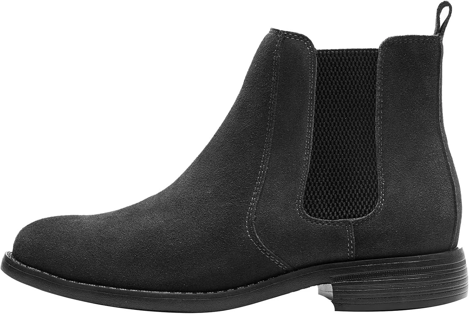JIONS Men Chelsea Slip On Suede Boots Lightweight Leather Casual Dress Ankle Shoes