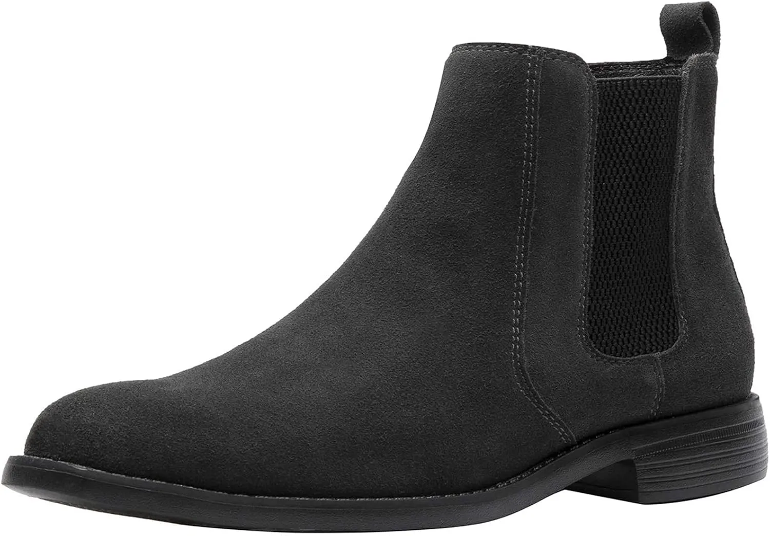 JIONS Men Chelsea Slip On Suede Boots Lightweight Leather Casual Dress Ankle Shoes