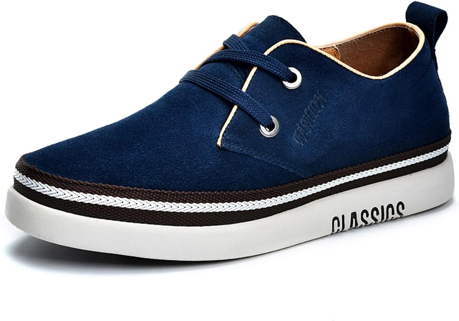 Men's Casual Oxford Shoes 2.36 Inches Invisible Height Elevator Shoes Invisible Height Lifting Shoes Lace Up Flannelette Cowhide Leather Dress Shoes - Hidden Heel