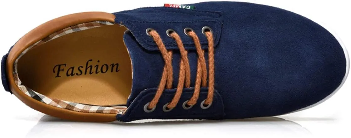 Men's Casual Oxford Shoes 2.36 Inches Invisible Height Elevator Shoes Invisible Height Lifting Shoes Lace Up Flannelette Cowhide Leather Dress Shoes - Hidden Heel