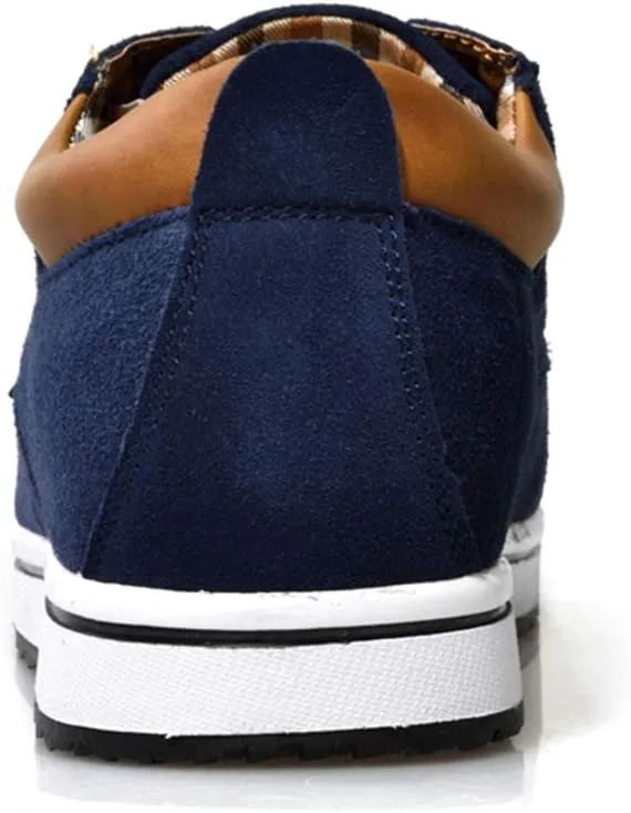 Men's Casual Oxford Shoes 2.36 Inches Invisible Height Elevator Shoes Invisible Height Lifting Shoes Lace Up Flannelette Cowhide Leather Dress Shoes - Hidden Heel
