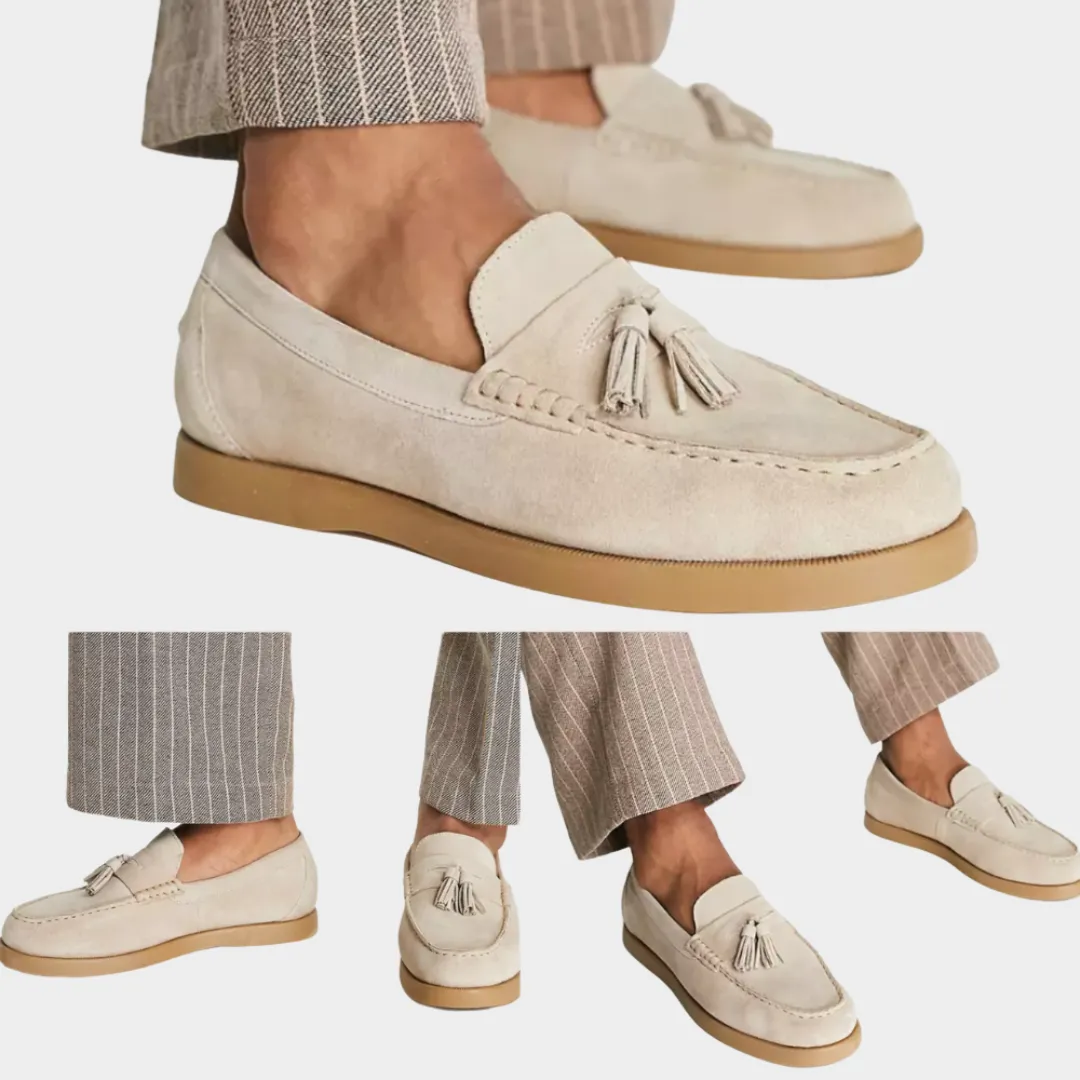 Men's Leather Dress Shoes  Classic Fit  Formal & Business Wear  Elegant & Timeless  Beige