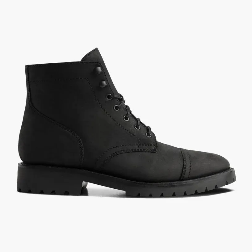 NUBUCK COMBAT BOOTS WITH COMMANDO OUTSOLE