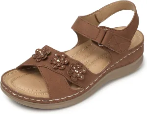 SHIBEVER Wedge Sandals for Women Dressy: Women Comfortable Summer Platform Casual Dress Sandal